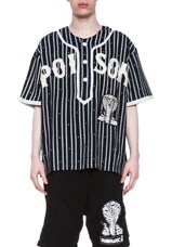 KTZ Poison Patch Baseball Linen Shirt in Black & White | FWRD