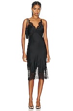 L'AGENCE Scotlyn Lace Trim Mini Dress in Black | FWRD