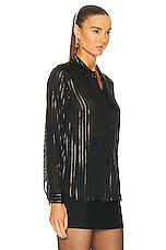 L'AGENCE Laurent Shirt in Black & Gold, view 2, click to view large image.