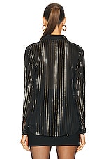 L'AGENCE Laurent Shirt in Black & Gold, view 3, click to view large image.