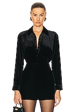 L'AGENCE Argo Shirt in Black, view 1, click to view large image.