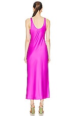 L'AGENCE Akiya Tank Midi Dress in Bright Violet, view 3, click to view large image.