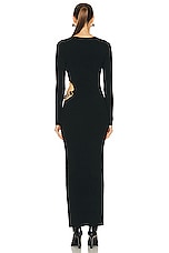 L'AGENCE Sloane Chain Cutout Knit Dress in Black, view 5, click to view large image.