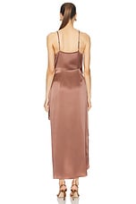 L'AGENCE Amilia Cami Wrap Dress in Sparrow, view 3, click to view large image.