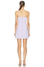 L'AGENCE Felda Strapless Bustier Dress in Pale Lilac, view 3, click to view large image.