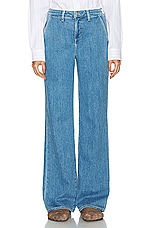 L'AGENCE Weston Wide Leg Trouser in Belize, view 1, click to view large image.