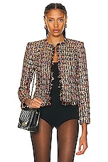 L'AGENCE Angelina Jacket in Multicolor Tweed, view 1, click to view large image.