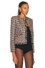 L'AGENCE Angelina Jacket in Multicolor Tweed, view 2, click to view large image.