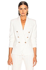 L'AGENCE Kenzie Double Breasted Blazer in Ivory, view 1, click to view large image.
