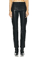 L'AGENCE Ginny Pant in Noir Coated, view 1, click to view large image.