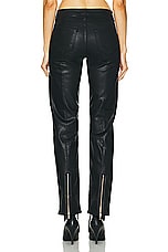 L'AGENCE Ginny Pant in Noir Coated, view 3, click to view large image.