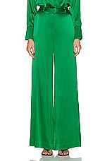 L'AGENCE Gavin Wide Leg Pant in Sea Green, view 1, click to view large image.
