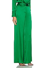 L'AGENCE Gavin Wide Leg Pant in Sea Green, view 2, click to view large image.