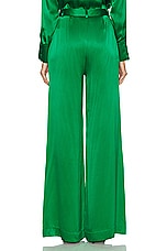 L'AGENCE Gavin Wide Leg Pant in Sea Green, view 3, click to view large image.