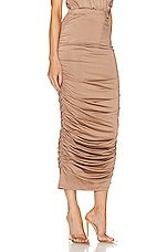 L'AGENCE Otis Rusched Pencil Skirt in Ginger Snap, view 2, click to view large image.