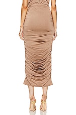 L'AGENCE Otis Rusched Pencil Skirt in Ginger Snap, view 3, click to view large image.