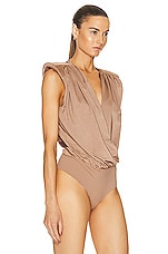 L'AGENCE Akari Bodysuit in Ginger Snap, view 3, click to view large image.