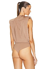 L'AGENCE Akari Bodysuit in Ginger Snap, view 4, click to view large image.