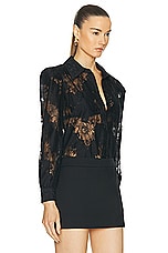 L'AGENCE Jenica Lace Blouse in Black, view 2, click to view large image.
