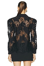 L'AGENCE Jenica Lace Blouse in Black, view 3, click to view large image.