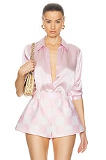 L'AGENCE Dani Blouse in Lilac Snow, view 1, click to view large image.