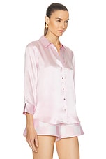 L'AGENCE Dani Blouse in Lilac Snow, view 2, click to view large image.