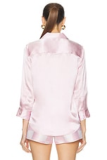 L'AGENCE Dani Blouse in Lilac Snow, view 3, click to view large image.