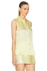 L'AGENCE Emmy Sleeveless Blouse in Yellow Sorbet, view 2, click to view large image.