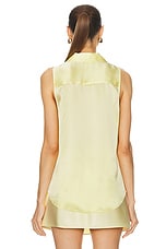 L'AGENCE Emmy Sleeveless Blouse in Yellow Sorbet, view 3, click to view large image.