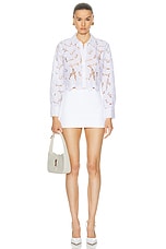 L'AGENCE Seychelle Buttondown in White, view 4, click to view large image.