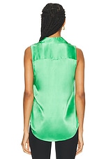 L'AGENCE Emmy Sleeveless Blouse in Island Green, view 3, click to view large image.