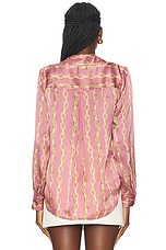 L'AGENCE Tyler Long Sleeve Blouse in Mauve Rose, view 3, click to view large image.