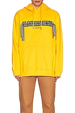 Lanvin Classic Oversized Curblace Hoodie in Sunflower, view 3, click to view large image.