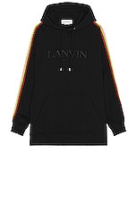 Lanvin Ide Curb Oversized Hoodie in Black, view 1, click to view large image.