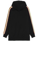 Lanvin Ide Curb Oversized Hoodie in Black, view 2, click to view large image.