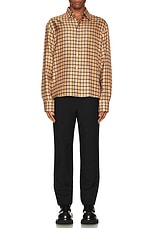 Lanvin Regular Fit Shirt in Brown & Orange, view 5, click to view large image.