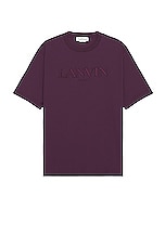Lanvin Paris Classic T-shirt in Cassis, view 1, click to view large image.