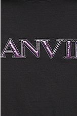 Lanvin Puffer Paris Oversized T-shirt in Black, view 3, click to view large image.
