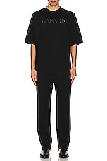 Lanvin Puffer Paris Oversized T-shirt in Black, view 5, click to view large image.