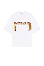 Lanvin Curblace Oversized T-shirt in Optic White, view 1, click to view large image.