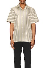 Lanvin Bowling Shirt in Mastic, view 4, click to view large image.
