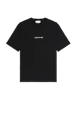Lanvin Unisex Embroidered Regular T-shirt in Black, view 1, click to view large image.