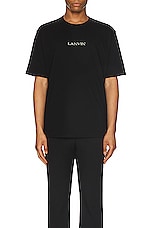 Lanvin Unisex Embroidered Regular T-shirt in Black, view 4, click to view large image.