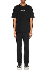 Lanvin Unisex Embroidered Regular T-shirt in Black, view 5, click to view large image.