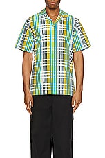 Lanvin Printed Bowling Shirt in Budgie, view 3, click to view large image.