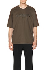 Lanvin Side Curb T-Shirt in Shadow, view 4, click to view large image.