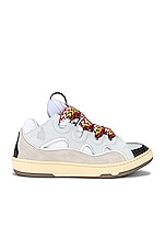 Lanvin Curb Sneaker in White, view 1, click to view large image.