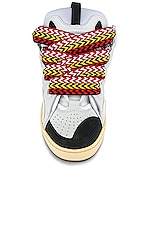 Lanvin Curb Sneaker in White, view 4, click to view large image.