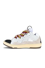 Lanvin Curb Sneaker in White, view 5, click to view large image.