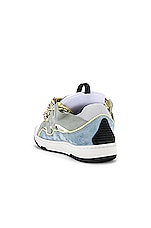 Lanvin Curb Sneaker in Ice Blue & Pale Green, view 3, click to view large image.